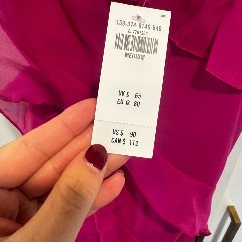 Abercrombie & Fitch Fuchsia Ruffle Mini Dress - Picture 2 of 6